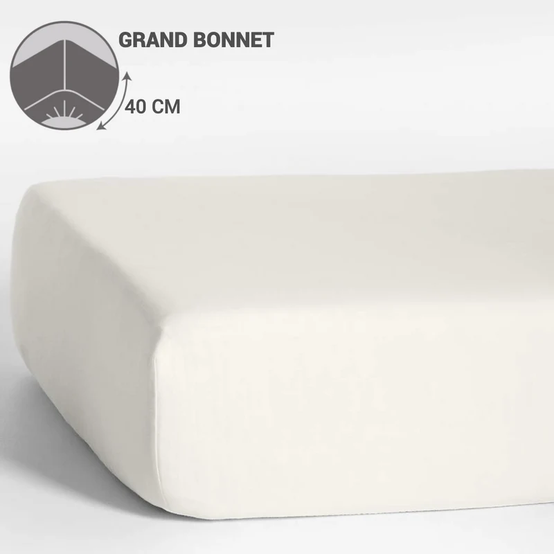 Colis de 6 Draps Housses - Bonnet 40 cm - 90 x 190 cm - 100% Coton - 12.50€ H.T/pc ( GRAND BONNET )