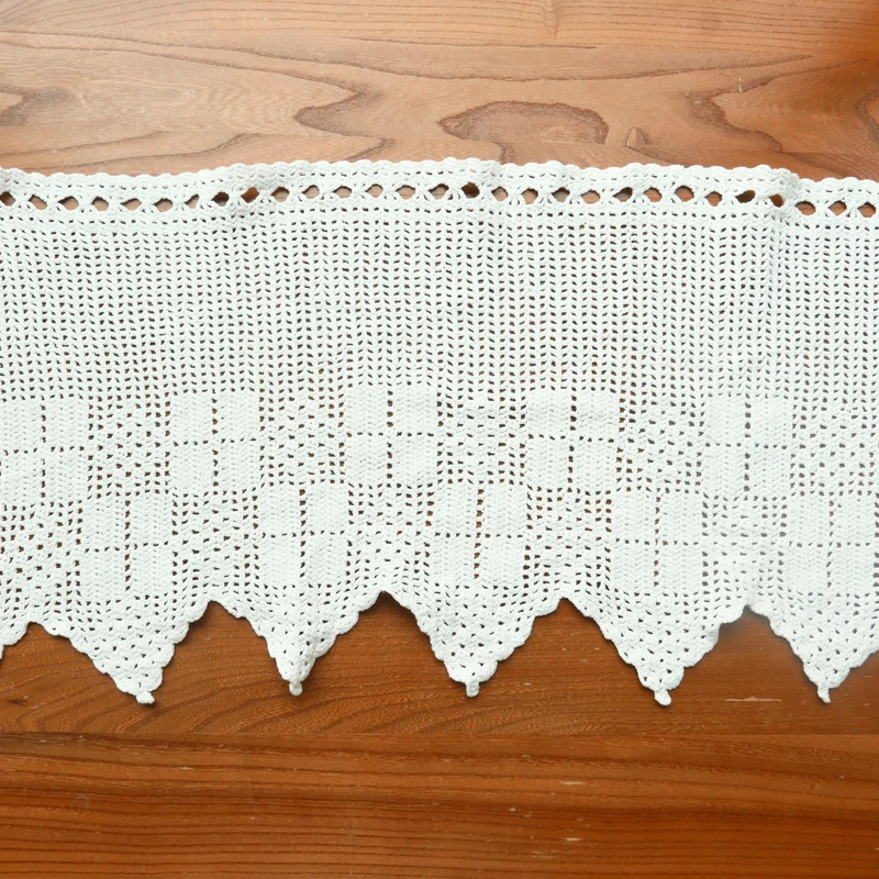 Chemin de table - Coton - Ecru en crochet - 34 cm * 128 cm