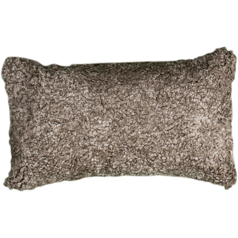Coussin peau de mouton bouclée sahara