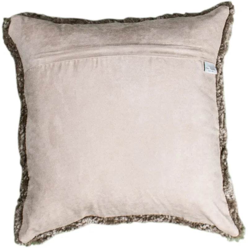 Coussin peau de mouton bouclée sahara