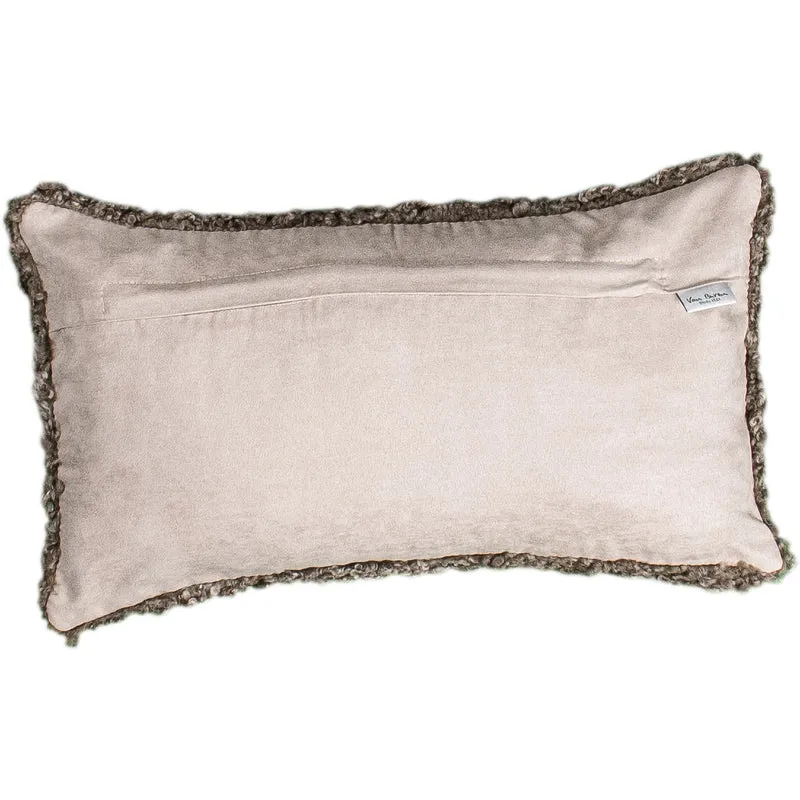 Coussin peau de mouton bouclée sahara