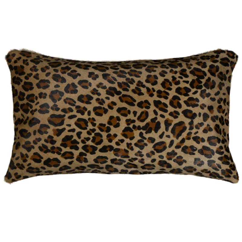 Coussin peau de vache imprimé panthère