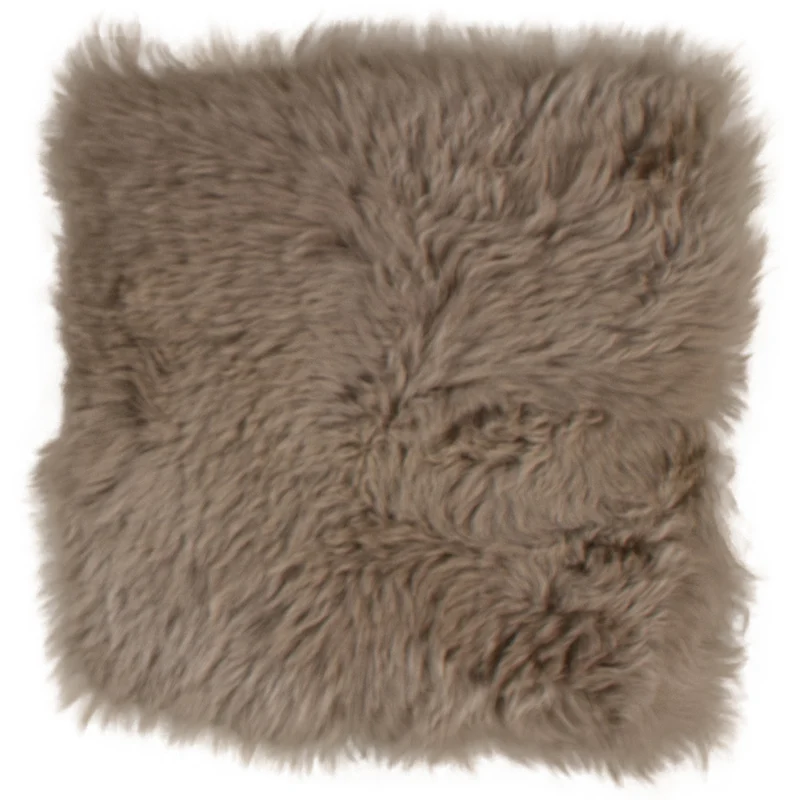 Coussin de chaise peau de mouton de Nouvelle-Zélande taupe