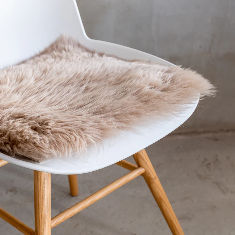 Coussin de chaise peau de mouton de Nouvelle-Zélande lin