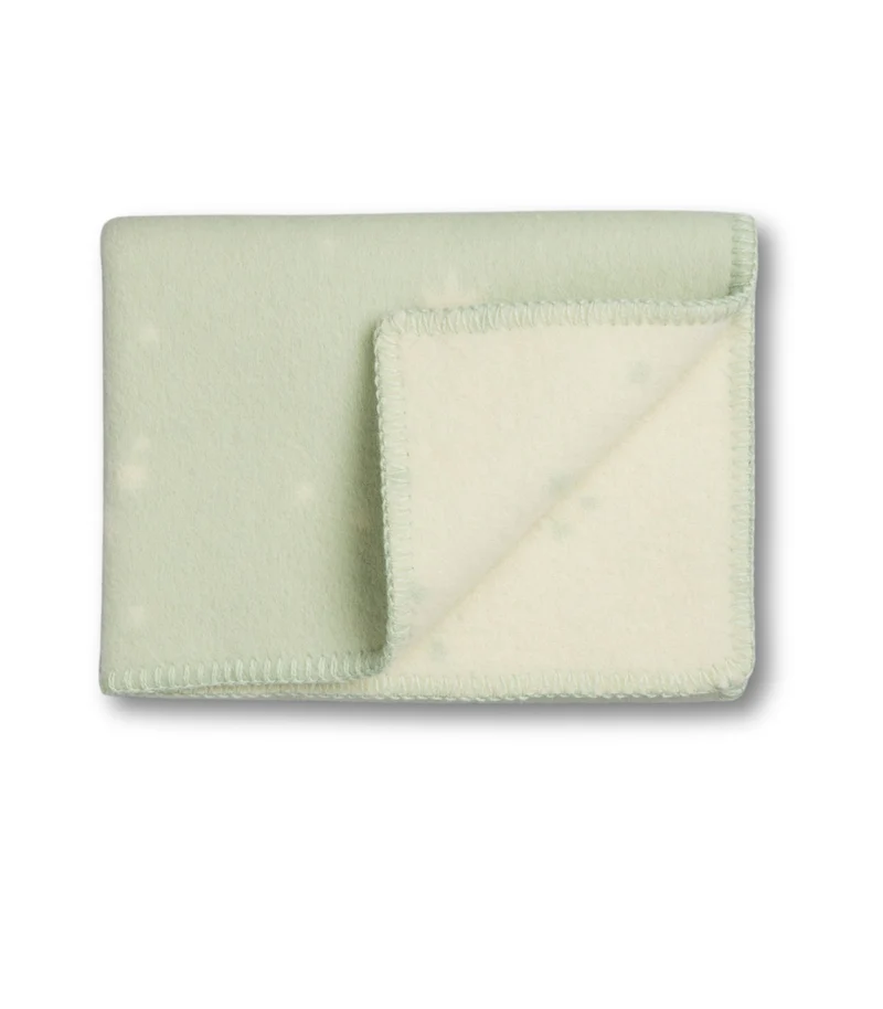 Couverture Bébé Orion Ecru et Vert 67 x 100 cm