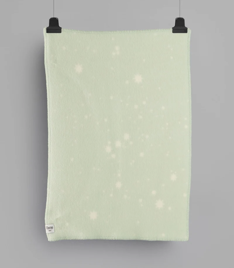 Couverture Bébé Orion Ecru et Vert 67 x 100 cm