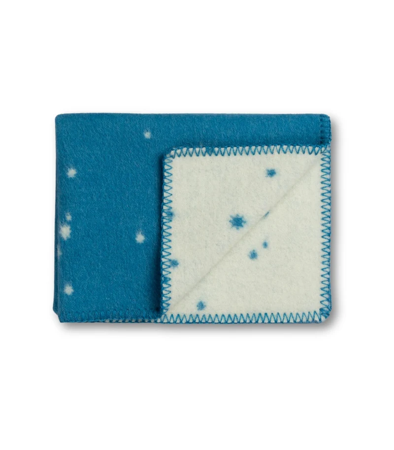 Couverture Bébé Orion Ecru et Bleu 67 x 100 cm