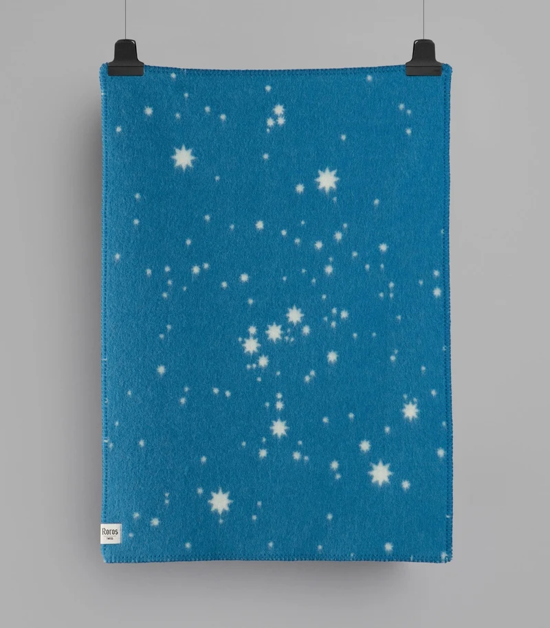 Couverture Bébé Orion Ecru et Bleu 67 x 100 cm