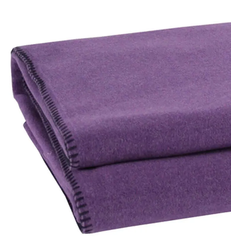 Plaid Polaire Luxe Aubergine - Choix de Tailles
