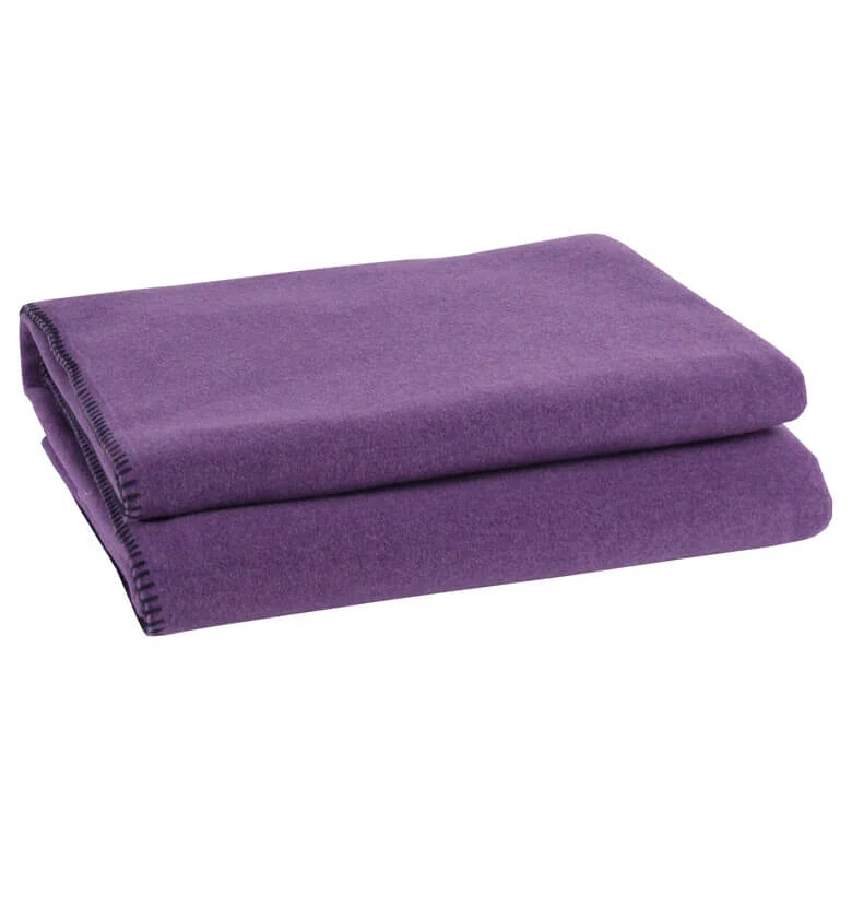 Plaid Polaire Luxe Aubergine - Choix de Tailles