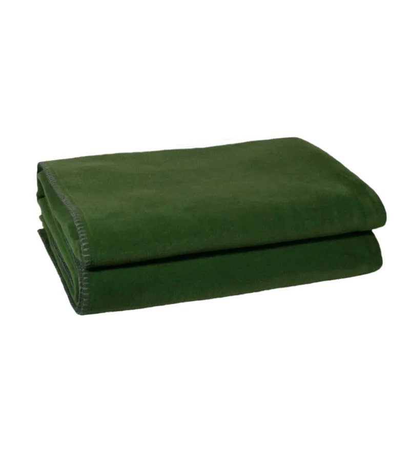 Plaid Polaire Luxe Vert foncé - Choix de Tailles