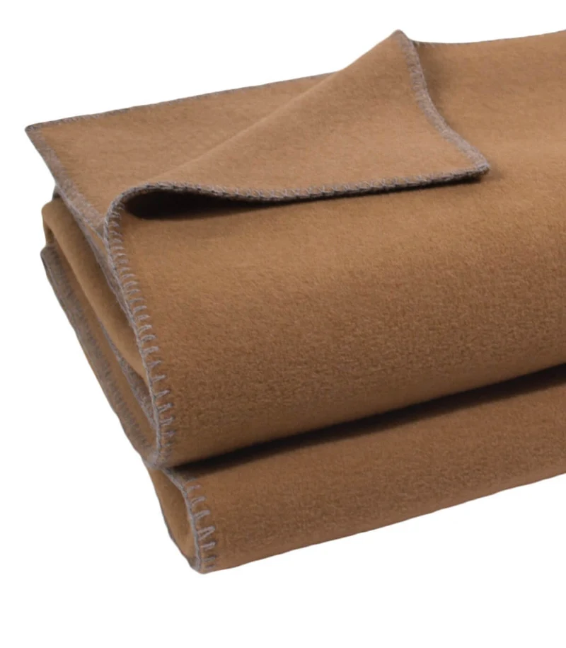 Plaid Polaire Luxe Camel - Choix de Tailles