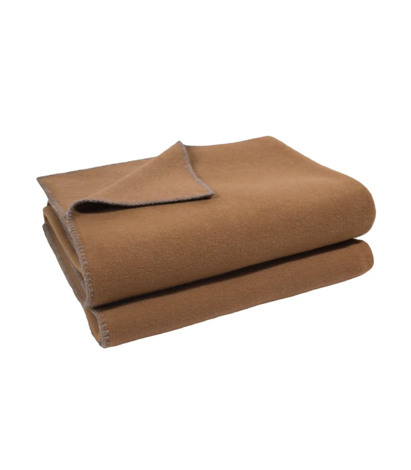 Plaid Polaire Luxe Camel - Choix de Tailles