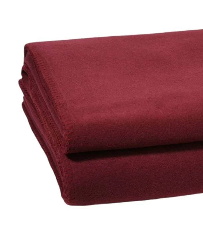 Plaid Polaire Luxe Bordeaux- Choix de Tailles