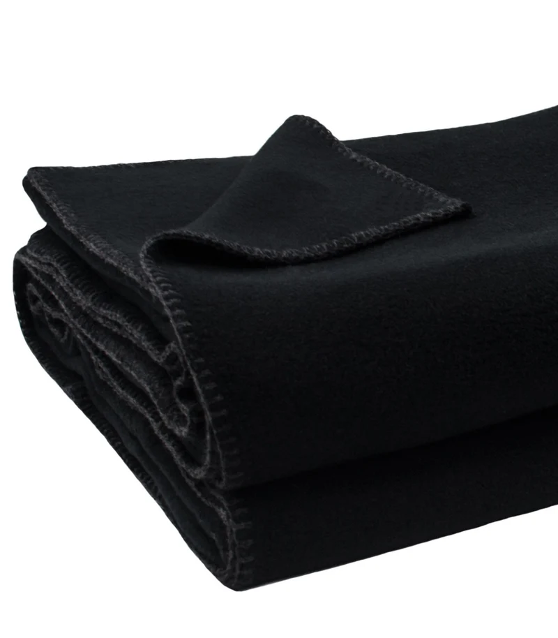 Plaid Polaire Luxe Noir - Choix de Tailles
