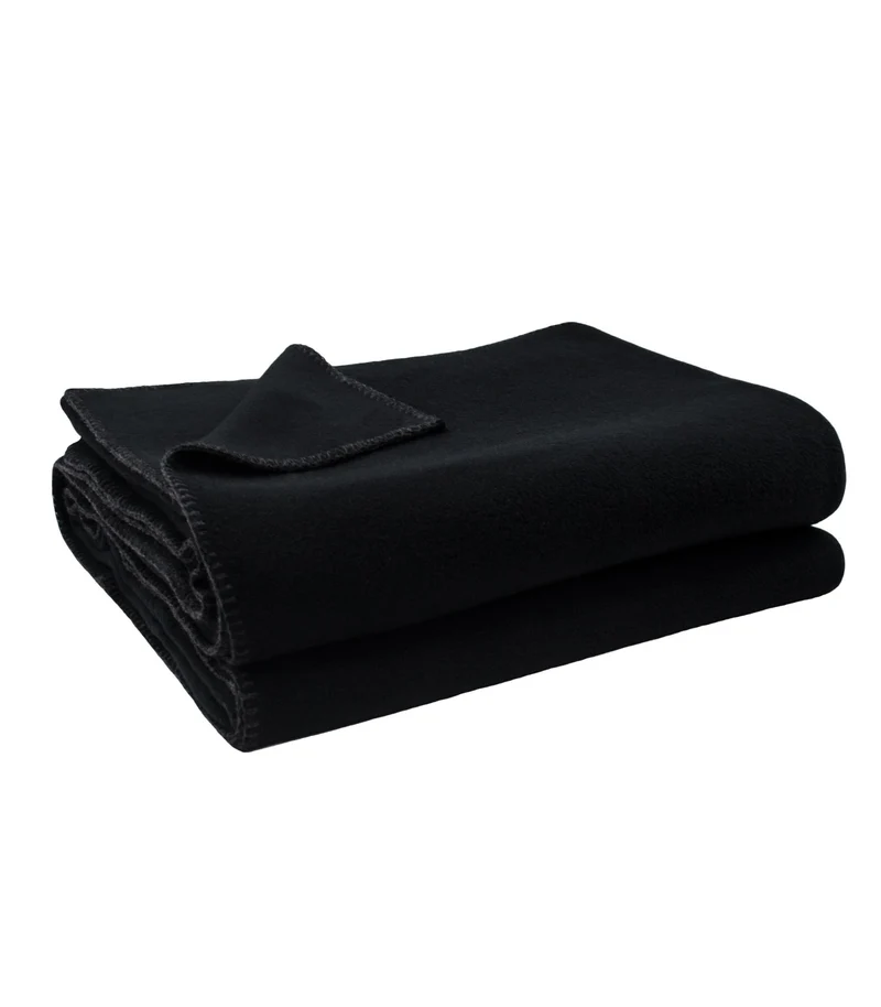 Plaid Polaire Luxe Noir - Choix de Tailles