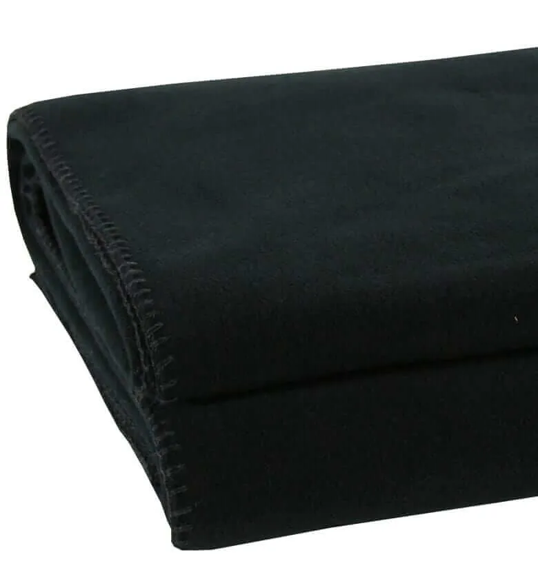 Plaid Polaire Luxe Noir - Choix de Tailles