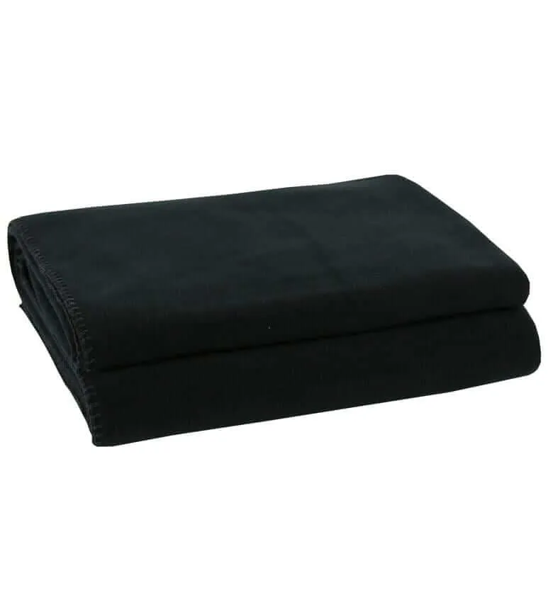 Plaid Polaire Luxe Noir - Choix de Tailles