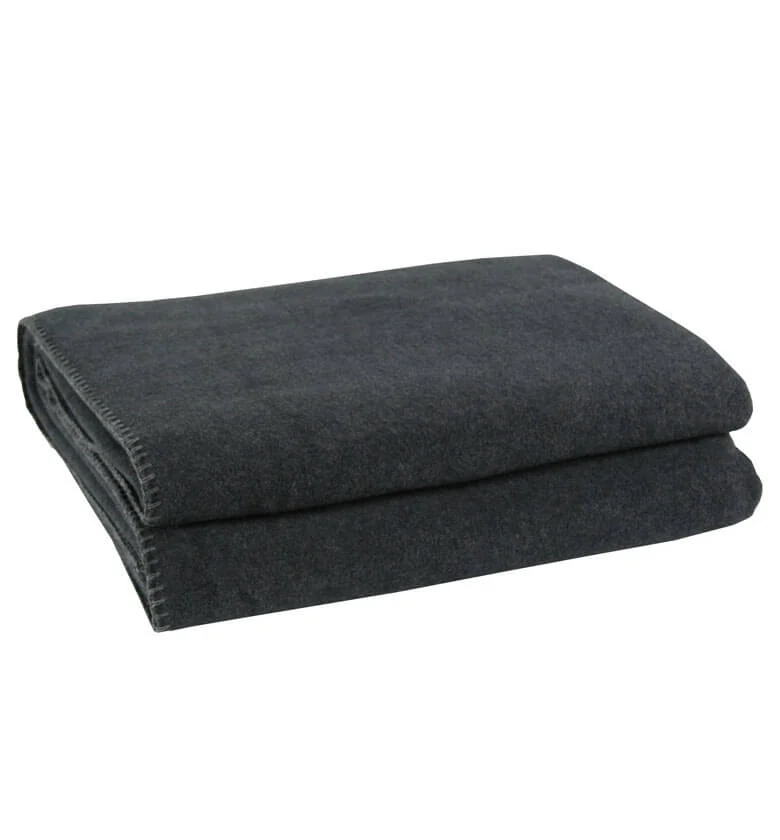 Plaid Polaire Luxe Anthracite - Choix de Tailles