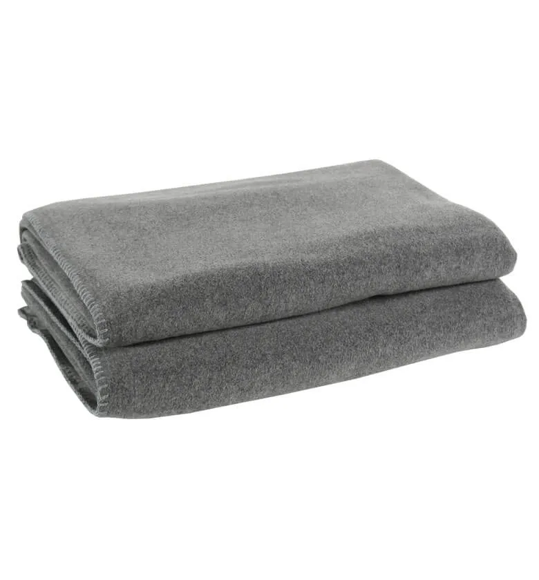 Plaid Polaire Luxe Gris - Choix de Tailles