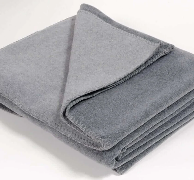 Plaid Polaire Luxe Gris - Choix de Tailles