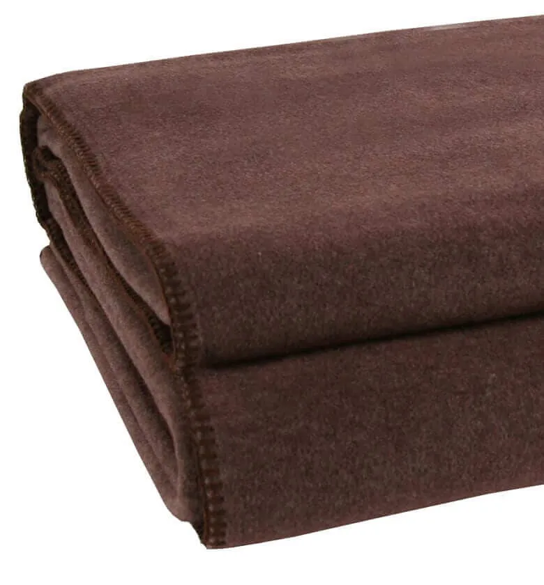 Plaid Polaire Luxe Marron- Choix de Tailles