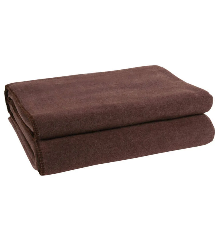 Plaid Polaire Luxe Marron- Choix de Tailles