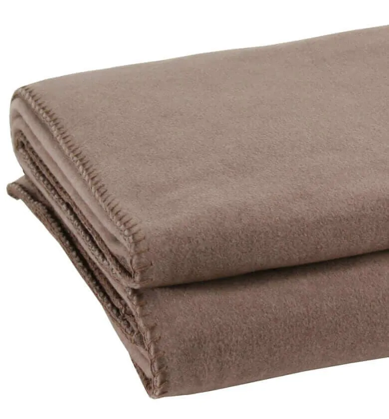 Plaid Polaire Luxe Marron glacé - Choix de Tailles