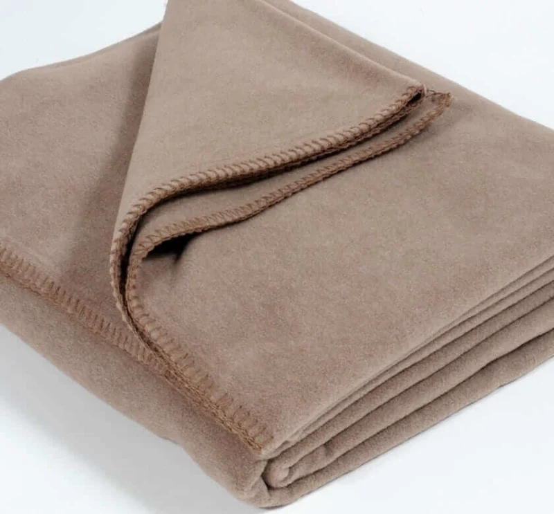 Plaid Polaire Luxe Marron glacé - Choix de Tailles