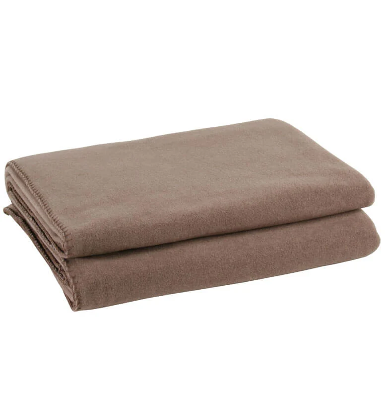 Plaid Polaire Luxe Marron glacé - Choix de Tailles