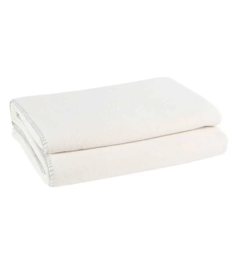 Plaid Polaire Luxe Blanc cassé - Choix de Tailles