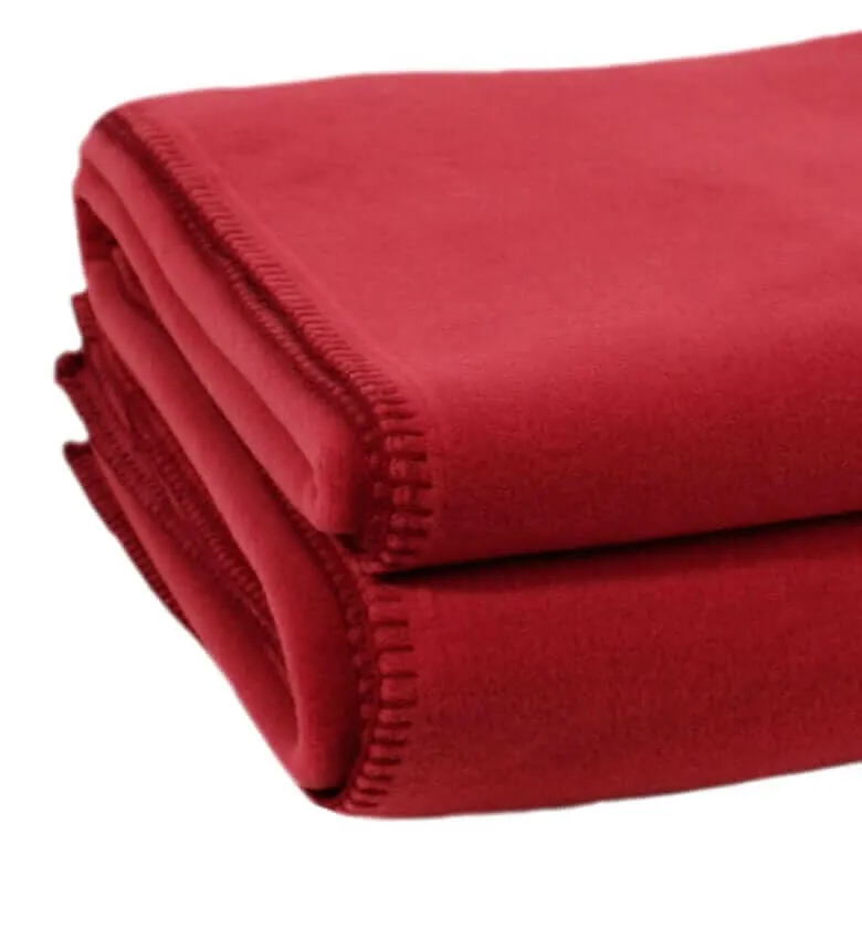 Plaid Polaire Luxe Rouge - Choix de Tailles