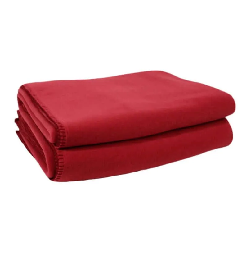 Plaid Polaire Luxe Rouge - Choix de Tailles