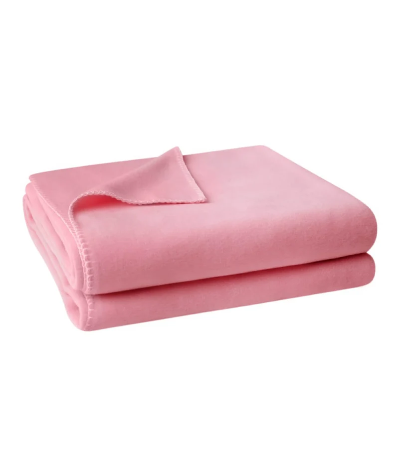 Plaid Polaire Luxe Rose - Choix de Tailles