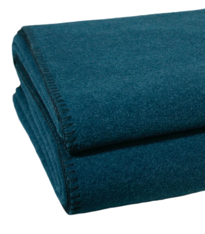 Plaid Polaire Luxe Bleu Canard - Choix de Tailles