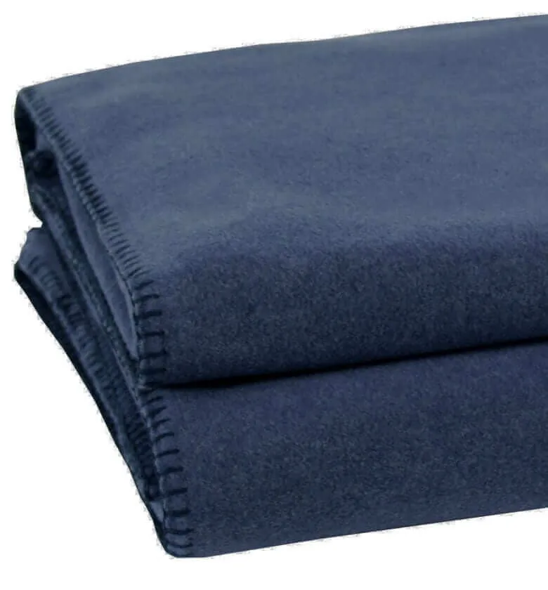 Plaid Polaire Luxe Bleu foncé - Choix de Tailles