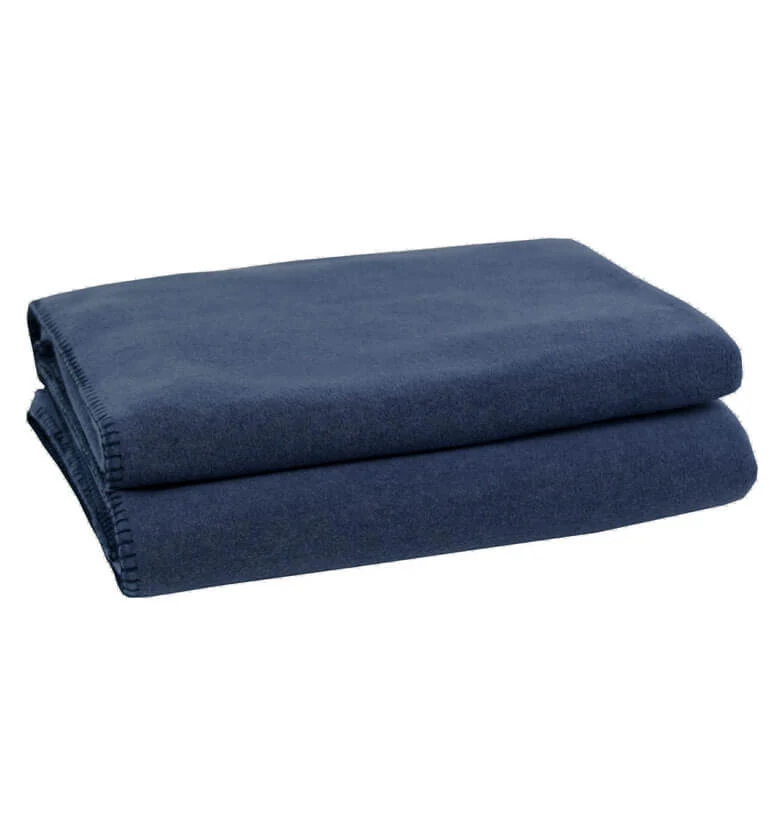 Plaid Polaire Luxe Bleu foncé - Choix de Tailles