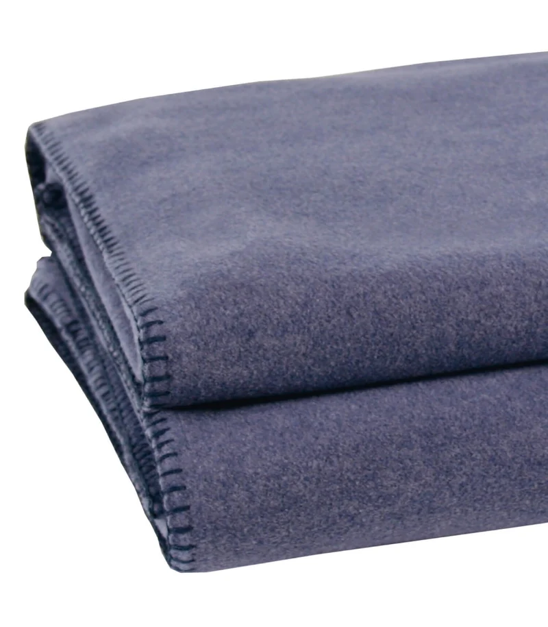 Plaid Polaire Luxe Bleu Indigo - Choix de Tailles