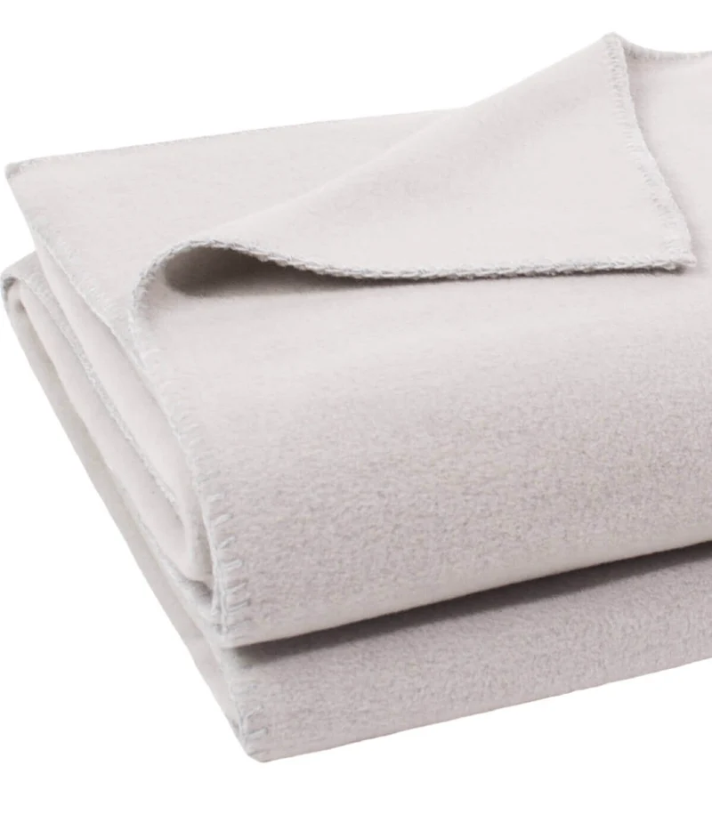 Plaid Polaire Luxe Craie - Choix de Tailles