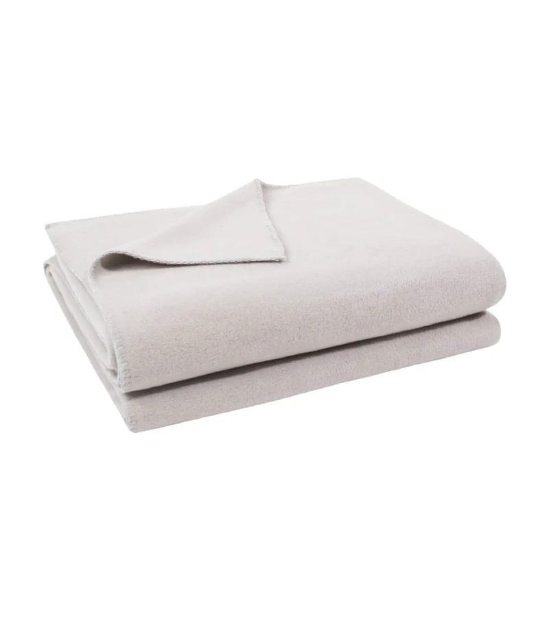 Plaid Polaire Luxe Craie - Choix de Tailles