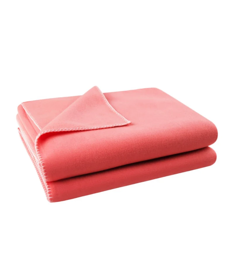 Plaid Polaire Luxe Corail - Choix de Tailles