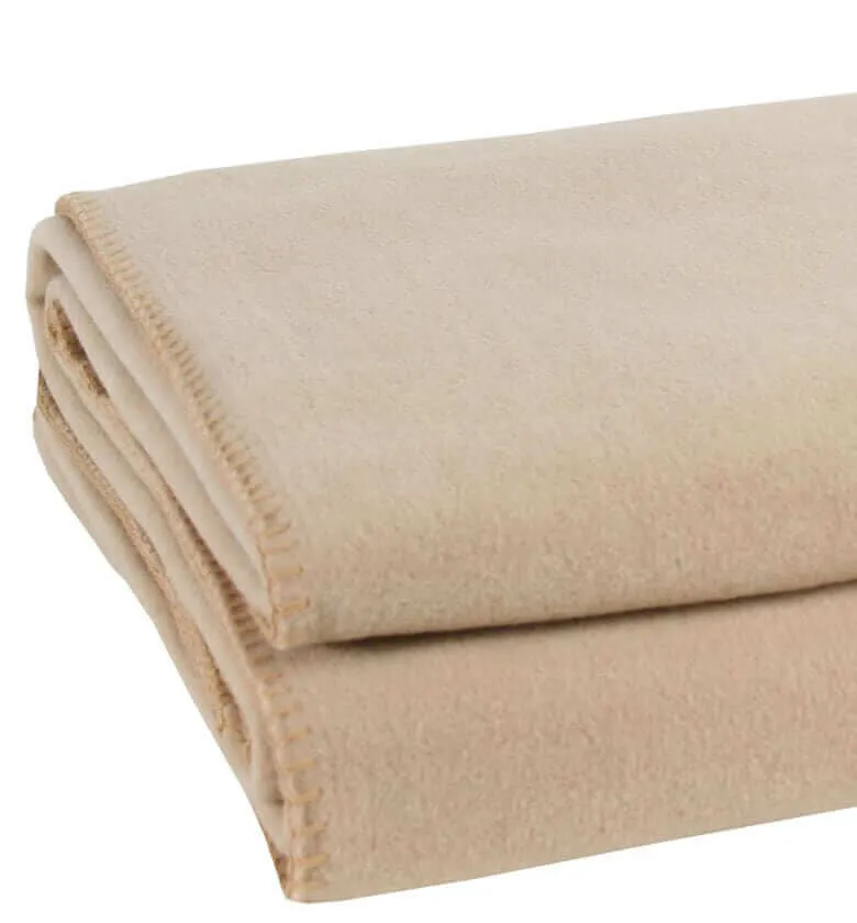 Plaid Polaire Luxe Beige - Choix de Tailles