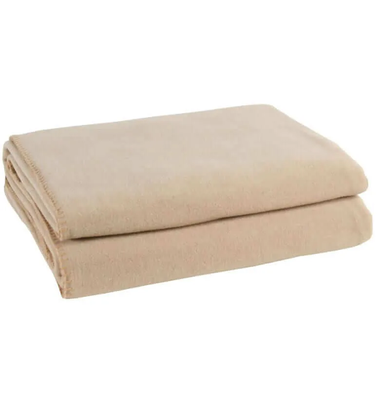 Plaid Polaire Luxe Beige - Choix de Tailles