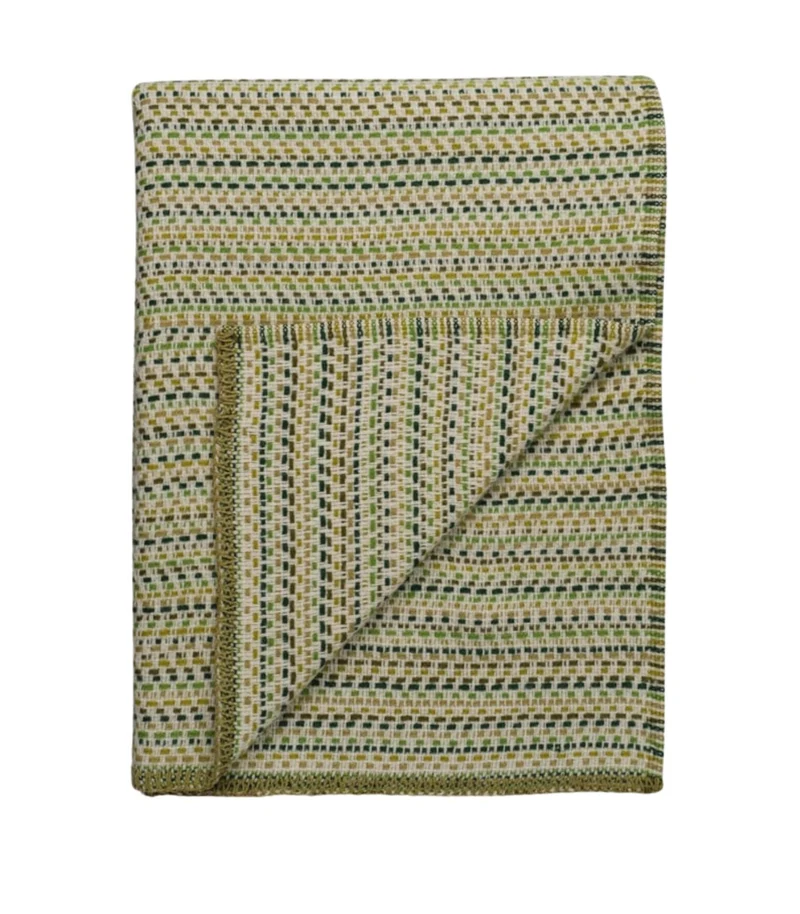 Plaid Pure Laine Juli Vert 150 X 200 cm