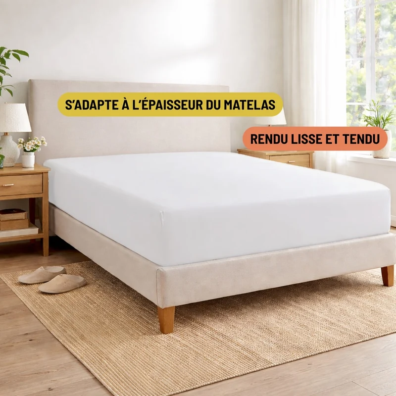 Drap Housse - 100% Coton - À partir de 6,00€ H.T /pc