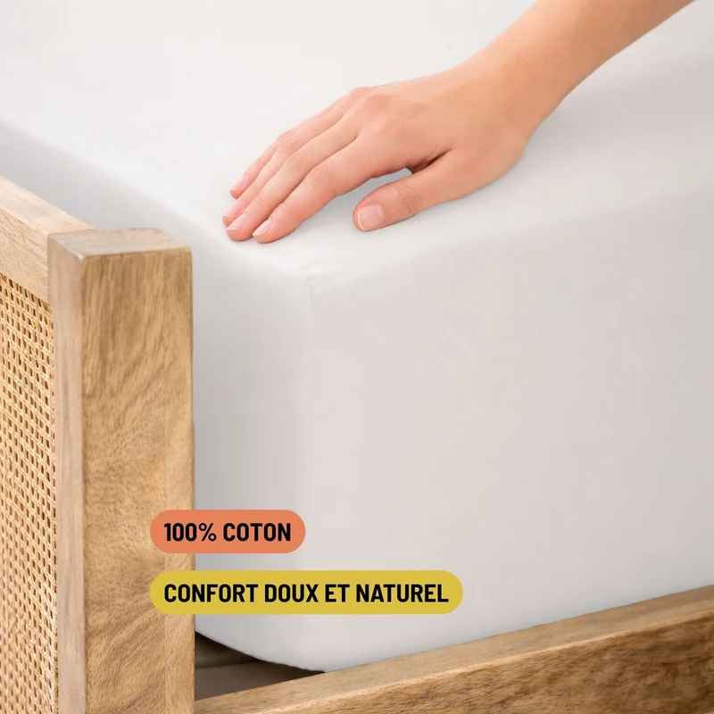 Drap Housse - 100% Coton - À partir de 6,00€ H.T /pc