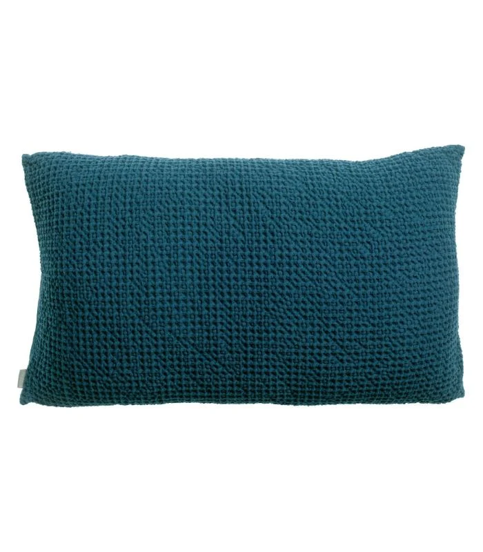 Coussin Coton MAIA Bleu Indigo - Choix de Tailles