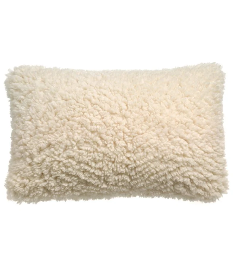Coussin Fausse Fourrure Neige Imitation Mouton Moelleux - Choix de Tailles