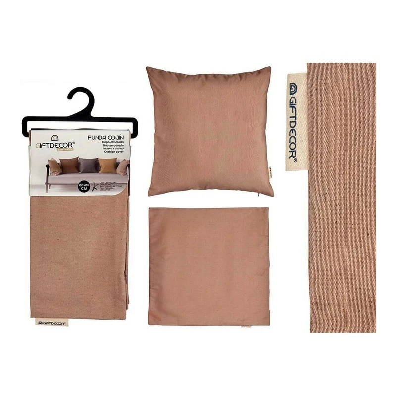 Housse de coussin Gift Decor Marron 45 x 0,5 x 45 cm 60 x 0,5 x 60 cm