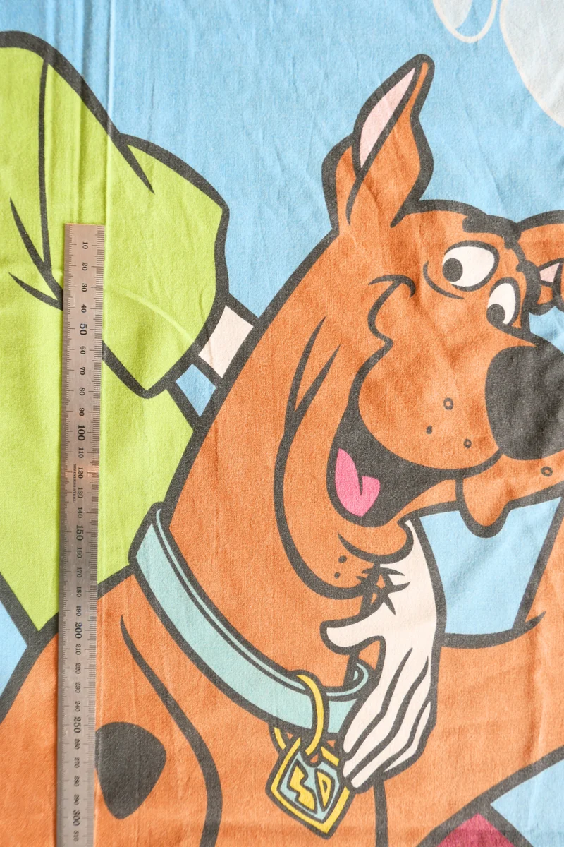 Tissu - Coton - Fond bleu - Scooby-Doo - 173 cm * 190 cm